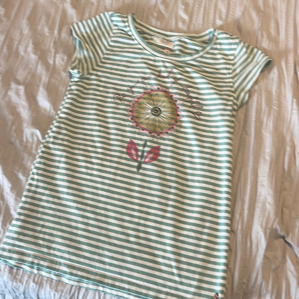 435 by matilda jane girls Striped short sleeve shirt
